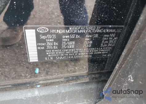 2023 Hyundai Santa Fe Sel Premium from USA, damaged, VIN 5NMS34AJ2PH619806